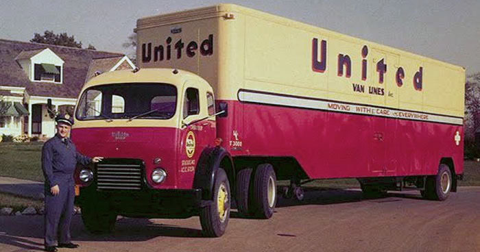 Active historical united moving truck